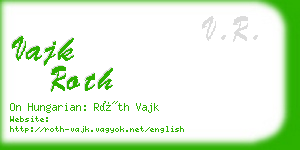 vajk roth business card